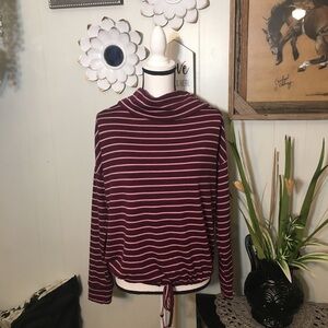 Dip cowl neck top